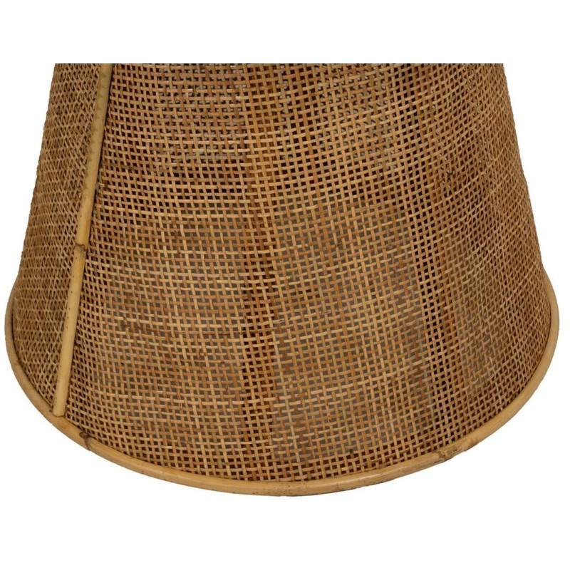 Table d'appoint vintage Ronde en Bambou Naturel Cannage Ratan - 7