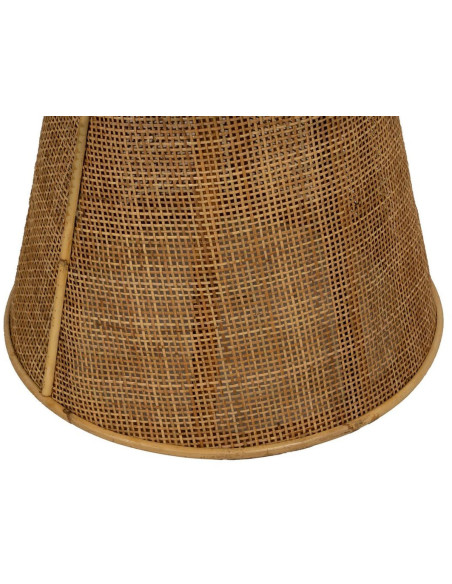 Table d'appoint vintage Ronde en Bambou Naturel Cannage Ratan - 7