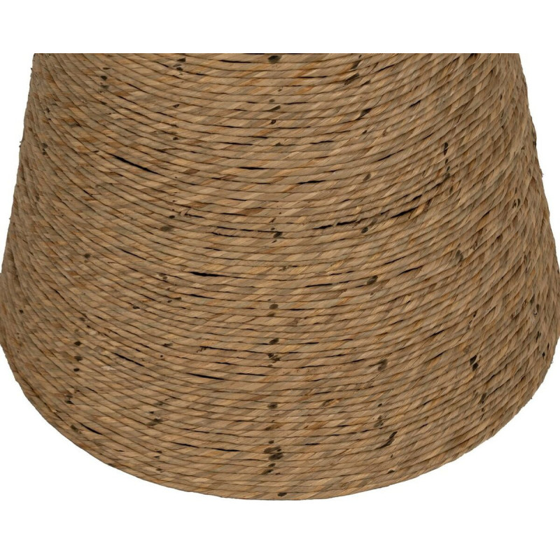 Table d'appoint vintage Ronde 49 cm en Fibre Naturel Tressé Ratan - 8