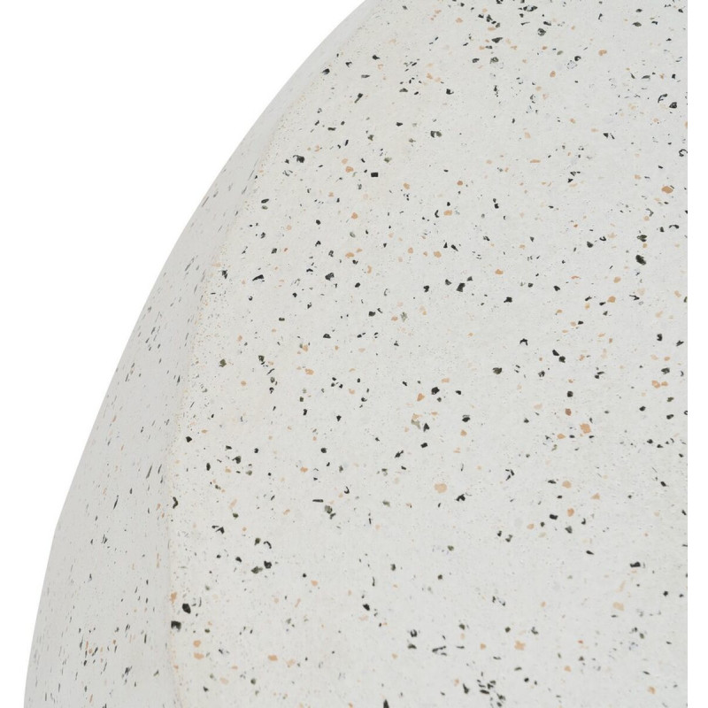 Table basse moderne Ronde en Ciment Fibre de verre Blanc Effet terrazzo Muxia - 3