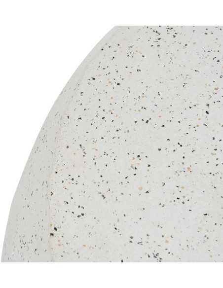 Table basse moderne Ronde en Ciment Fibre de verre Blanc Effet terrazzo Muxia - 3