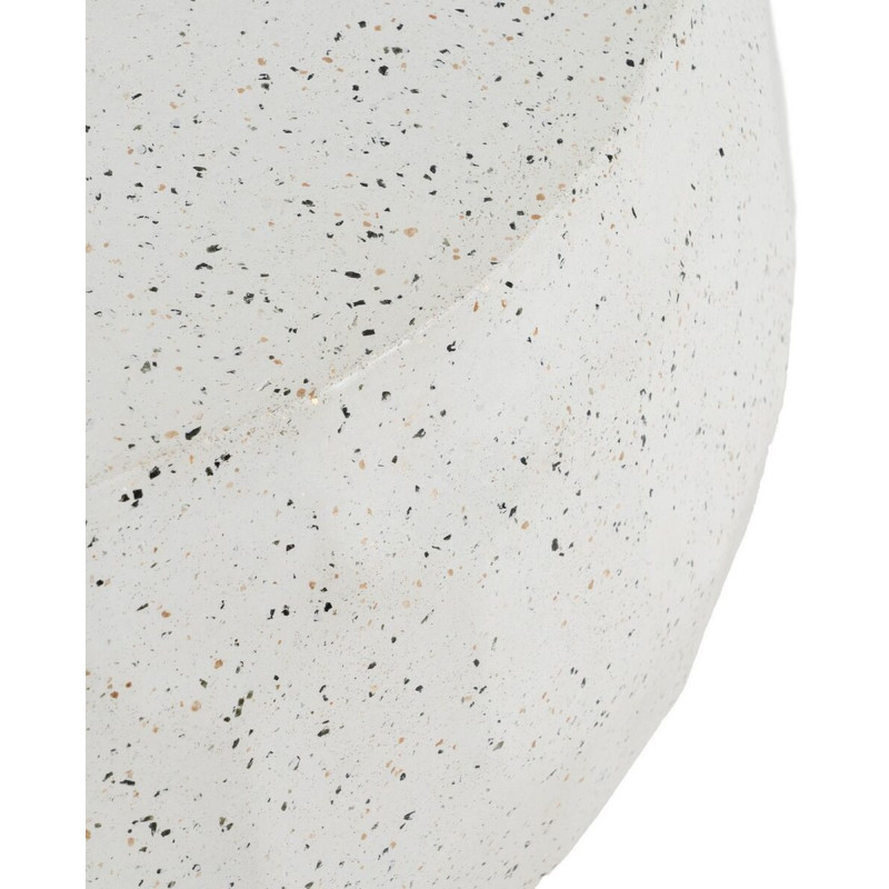 Table basse moderne Ronde en Ciment Fibre de verre Blanc Effet terrazzo Muxia - 6