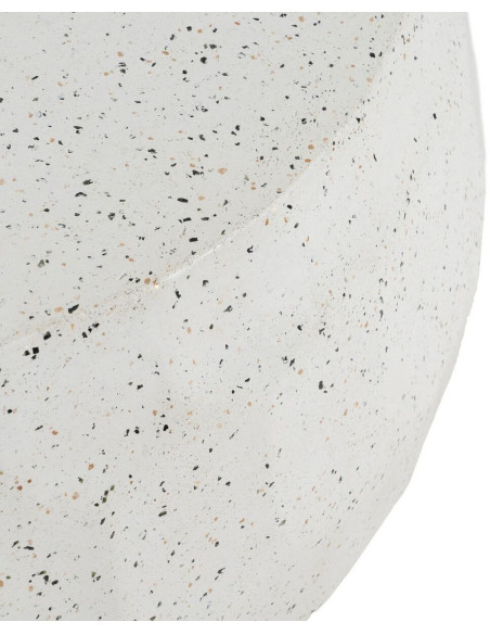 Table basse moderne Ronde en Ciment Fibre de verre Blanc Effet terrazzo Muxia - 6
