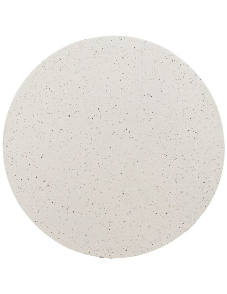 Table basse moderne Ronde en Fibre de magnésium Blanc Effet terrazzo Orcera - 7