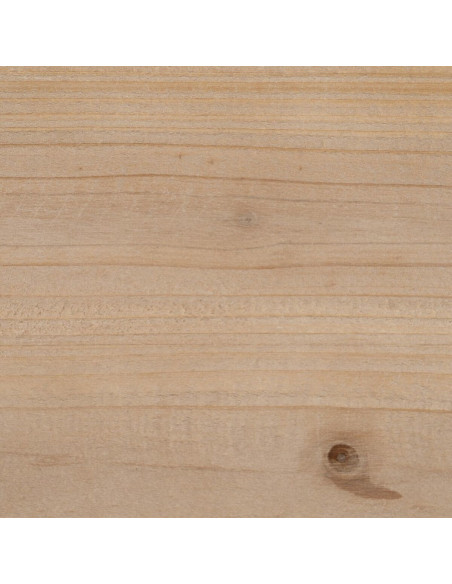 Grande Table basse Campagne chic Rectangulaire en Bois de sapin Blanc crème Vieilli Naturel Formentera - 4