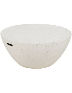 Table basse moderne Ronde en Fibre de magnésium Blanc Effet terrazzo Fraga - 1