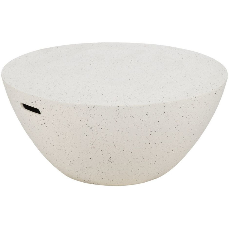 Table basse moderne Ronde en Fibre de magnésium Blanc Effet terrazzo Fraga - 1