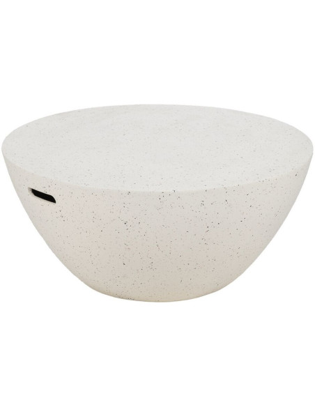 Table basse moderne Ronde en Fibre de magnésium Blanc Effet terrazzo Fraga - 1
