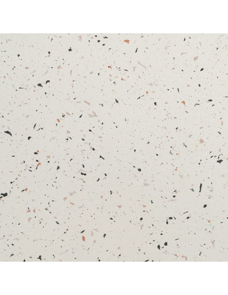 Table basse moderne Ronde en Fibre de magnésium Blanc Effet terrazzo Fraga - 4