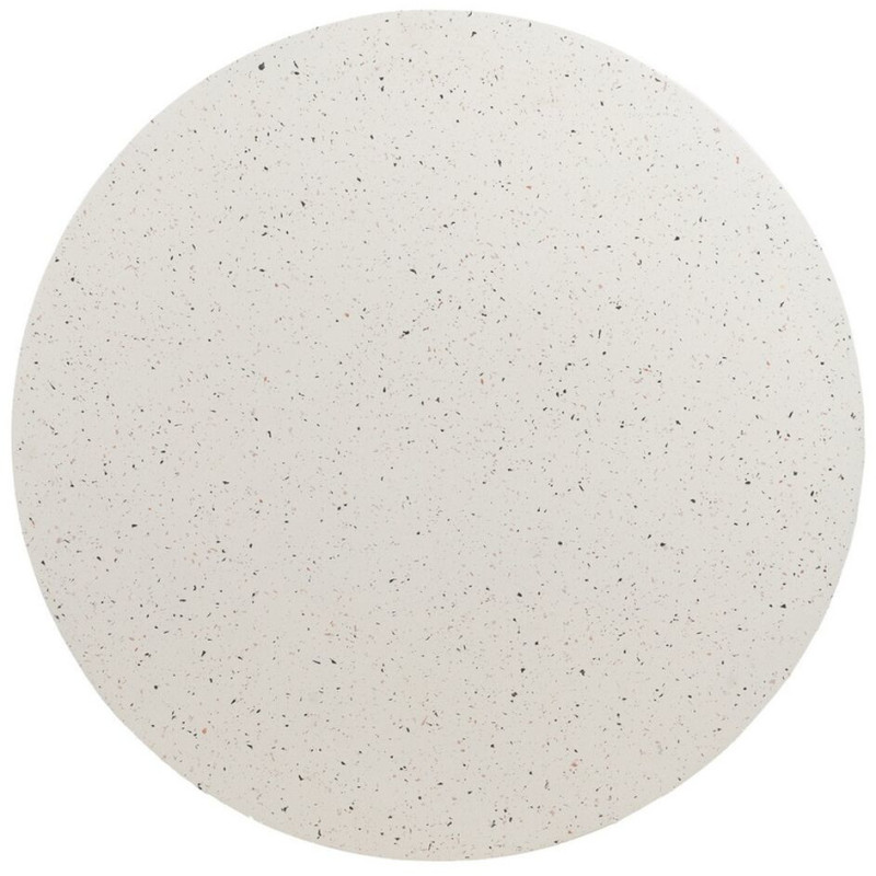 Table basse moderne Ronde en Fibre de magnésium Blanc Effet terrazzo Fraga - 7