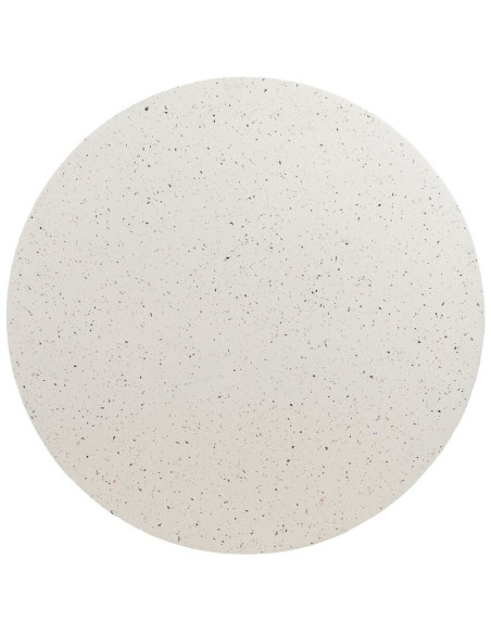 Table basse moderne Ronde en Fibre de magnésium Blanc Effet terrazzo Fraga - 7