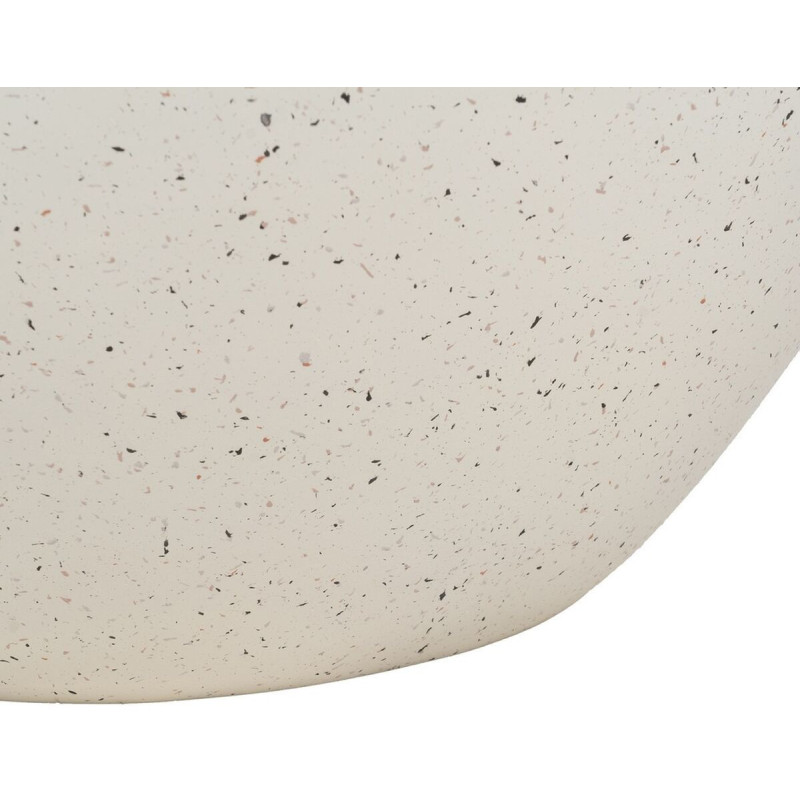 Table basse moderne Ronde en Fibre de magnésium Blanc Effet terrazzo Fraga - 8