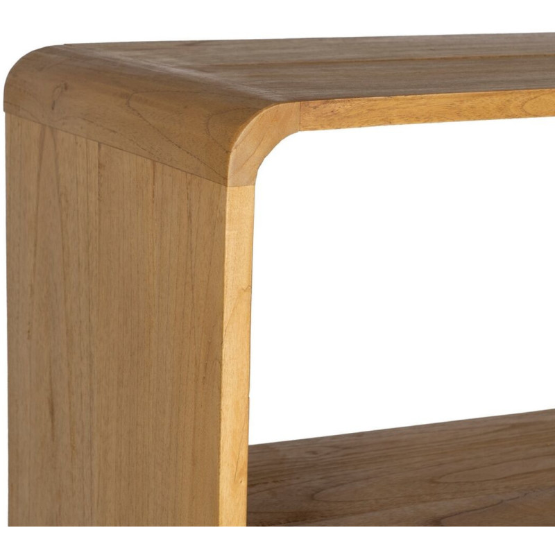 Grande Bibliothèque moderne 4 niveaux en Bois de mindi Naturel Jeyora - 3