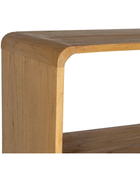 Grande Bibliothèque moderne 4 niveaux en Bois de mindi Naturel Jeyora - 3