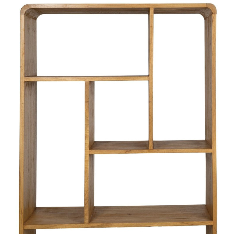 Grande Bibliothèque moderne 4 niveaux en Bois de mindi Naturel Jeyora - 4