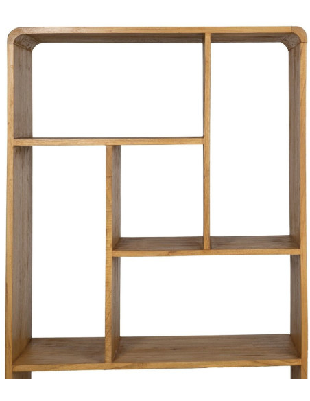 Grande Bibliothèque moderne 4 niveaux en Bois de mindi Naturel Jeyora - 4