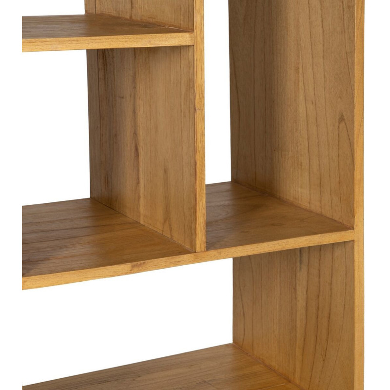 Grande Bibliothèque moderne 4 niveaux en Bois de mindi Naturel Jeyora - 5