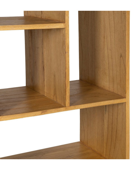 Grande Bibliothèque moderne 4 niveaux en Bois de mindi Naturel Jeyora - 5