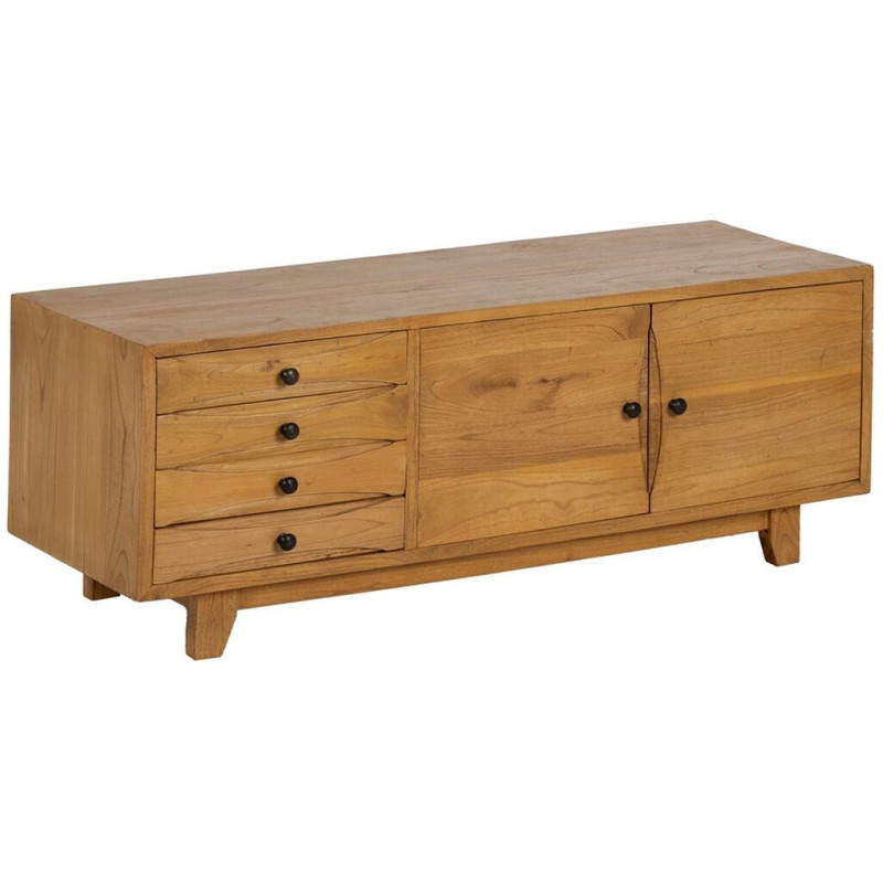 Buffet moderne Bas 2 portes 4 tiroirs en Bois de mindi Naturel Sitges - 1