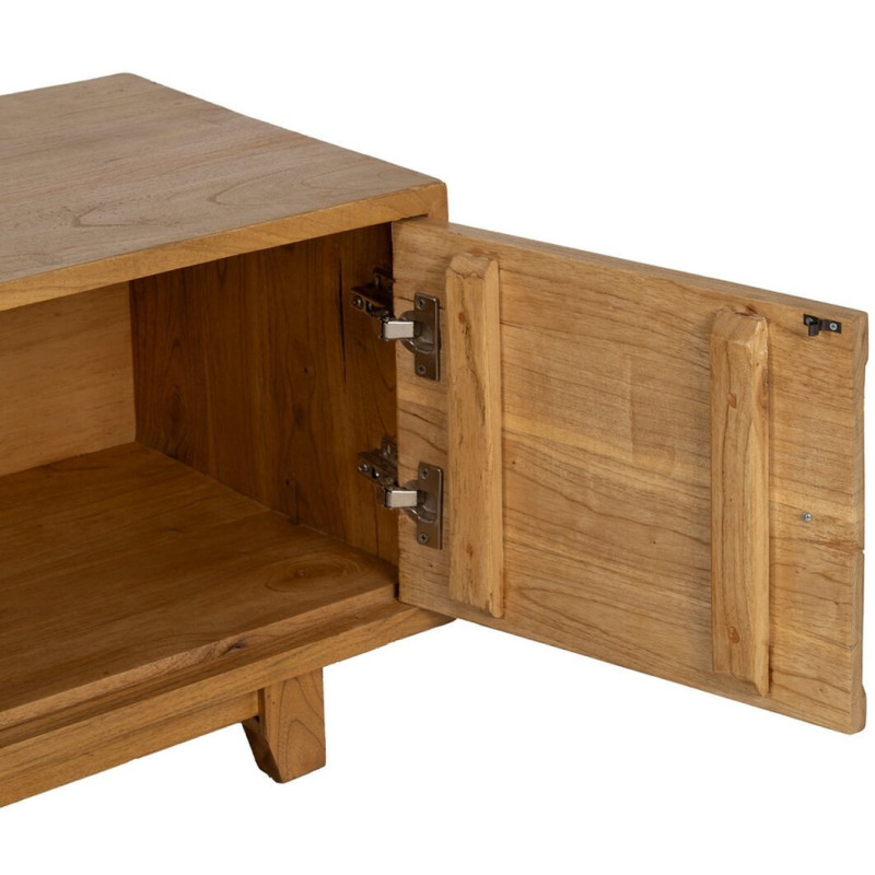 Buffet moderne Bas 2 portes 4 tiroirs en Bois de mindi Naturel Sitges - 6