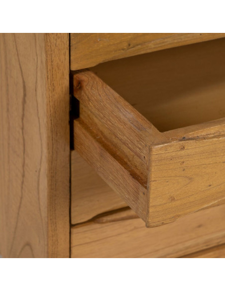 Buffet moderne Bas 2 portes 4 tiroirs en Bois de mindi Naturel Sitges - 7