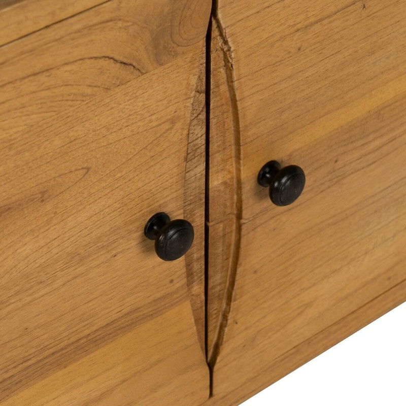 Buffet moderne Bas 2 portes 4 tiroirs en Bois de mindi Naturel Sitges - 8