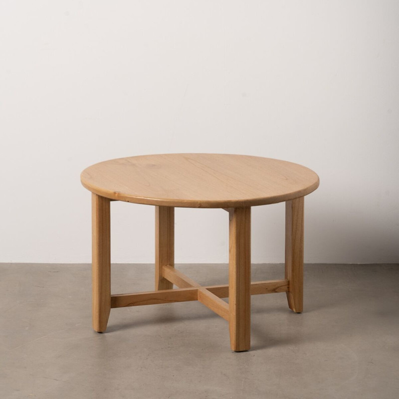 Table basse moderne Ronde en Bois de mindi Naturel Sitges - 2
