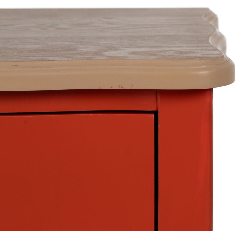 Petite Commode moderne 2 tiroirs en Bois de sapin Terracotta Naturel Haro - 8