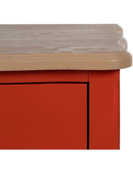 Petite Commode moderne 2 tiroirs en Bois de sapin Terracotta Naturel Haro - 8