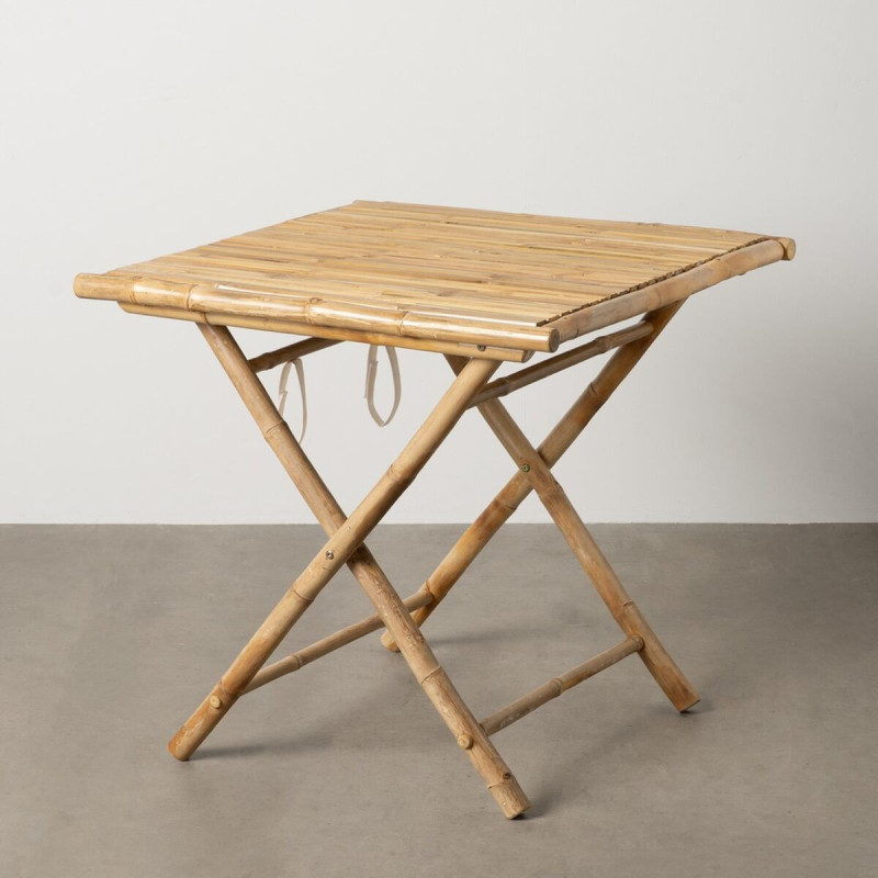 Table à manger pliante vintage Carrée 2 personnes en Bambou Naturel Bambu - 2