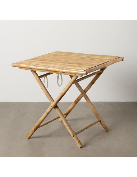 Table à manger pliante vintage Carrée 2 personnes en Bambou Naturel Bambu - 2