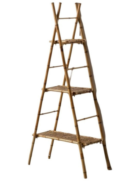 Étagère vintage Tipi 3 niveaux en Bambou Naturel Bambu - 1