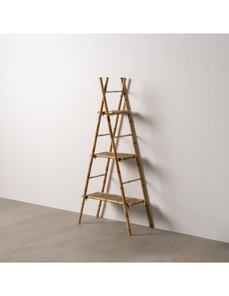 Étagère vintage Tipi 3 niveaux en Bambou Naturel Bambu - 2