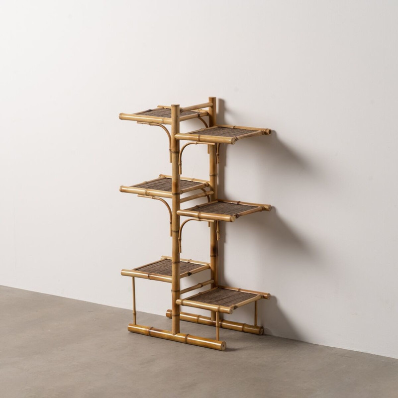 Étagère vintage asymétrique 6 niveaux en Bambou Naturel Bambu - 2