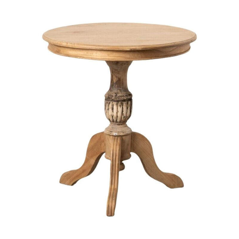 Table à manger vintage Ronde 2 personnes en Bois de mindi Naturel Avila - 1