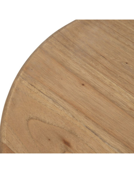 Table d'appoint moderne Ronde 1 étagère en Bois de mindi Naturel Bejar - 3