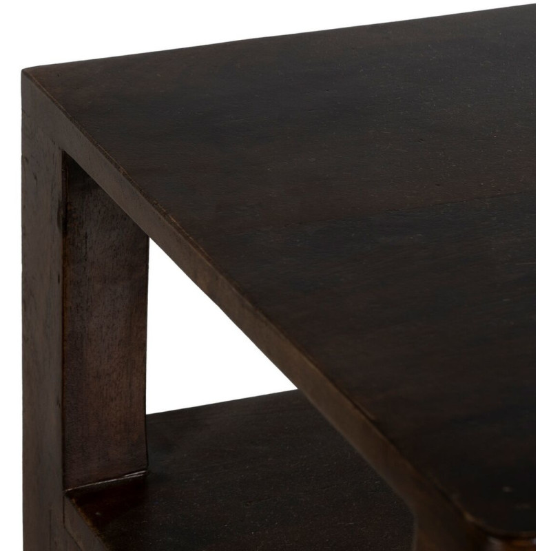 Petit Buffet moderne Bas 2 portes 1 étagère en Bois de manguier Marron Kurt - 4