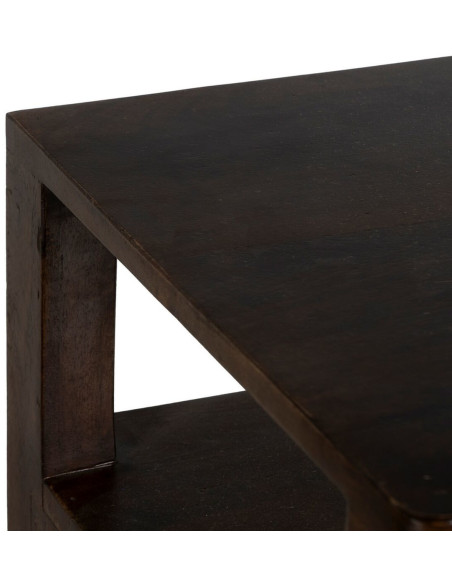 Petit Buffet moderne Bas 2 portes 1 étagère en Bois de manguier Marron Kurt - 4