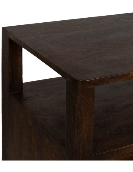 Grand Buffet enfilade moderne Bas 2 portes 1 étagère en Bois de manguier Marron Kurt - 4