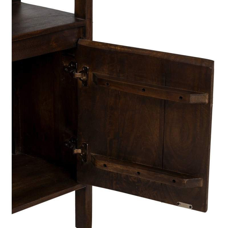 Grand Buffet enfilade moderne Bas 2 portes 1 étagère en Bois de manguier Marron Kurt - 6