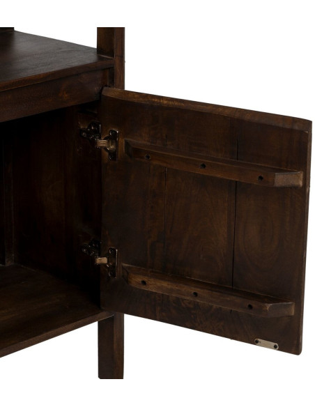 Grand Buffet enfilade moderne Bas 2 portes 1 étagère en Bois de manguier Marron Kurt - 6