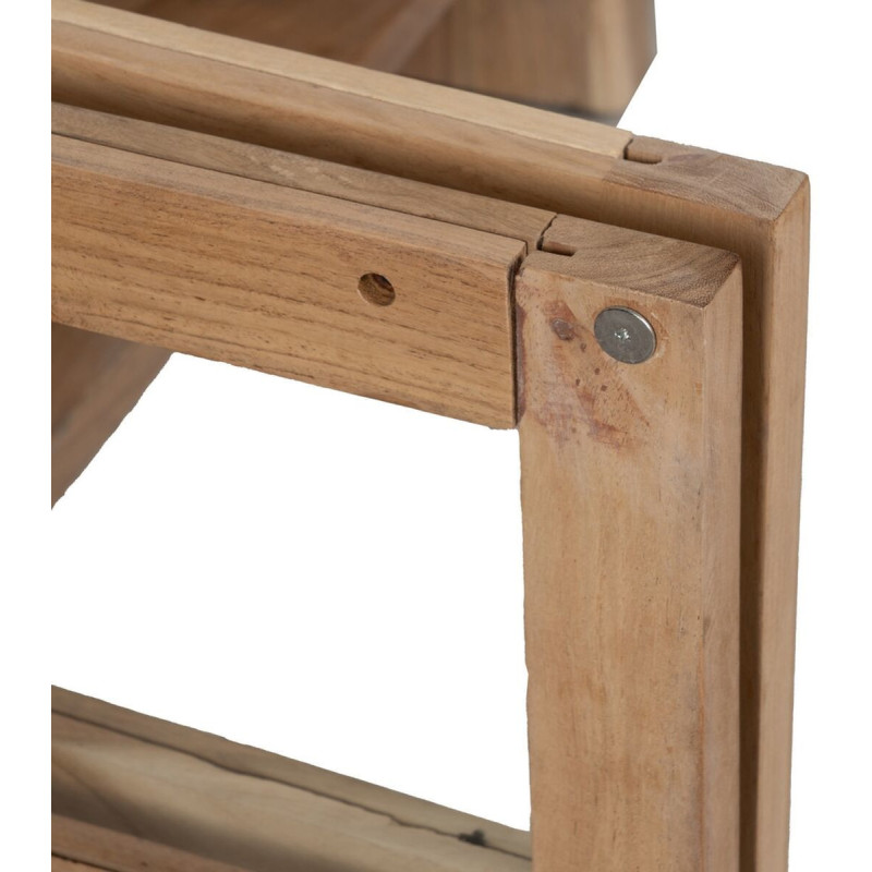 Grand Meuble télé moderne 4 portes en Bois d'acacia Naturel Verre Transparent Creel - 8