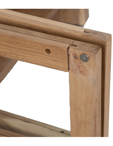 Grand Meuble télé moderne 4 portes en Bois d'acacia Naturel Verre Transparent Creel - 8