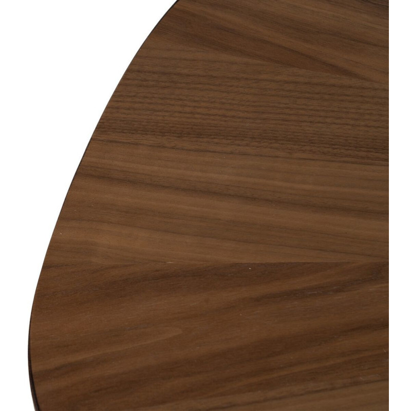 Table à manger moderne Originale 8 personnes en Bois MDF Naturel Métal Noir Rubielos - 2