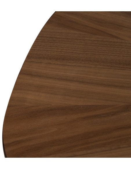 Table à manger moderne Originale 8 personnes en Bois MDF Naturel Métal Noir Rubielos - 2