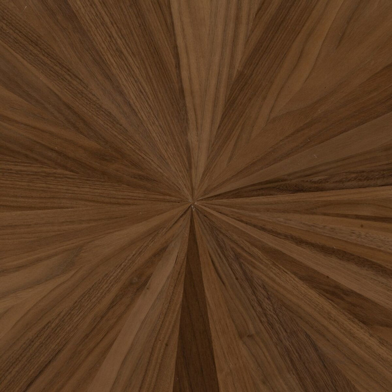 Table à manger moderne Originale 8 personnes en Bois MDF Naturel Métal Noir Rubielos - 3