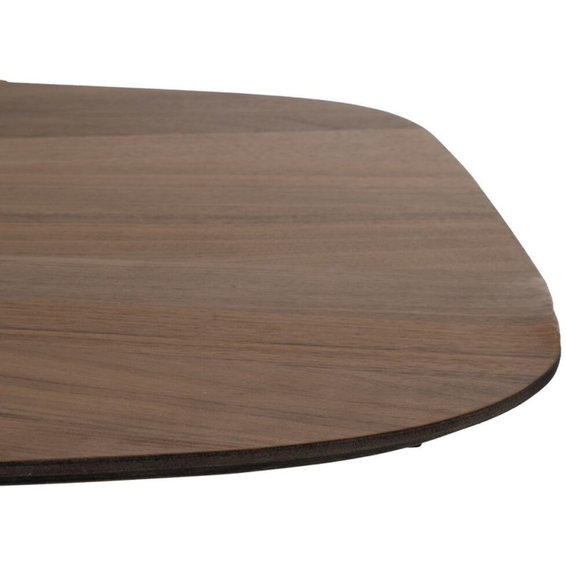 Table à manger moderne Originale 8 personnes en Bois MDF Naturel Métal Noir Rubielos - 4