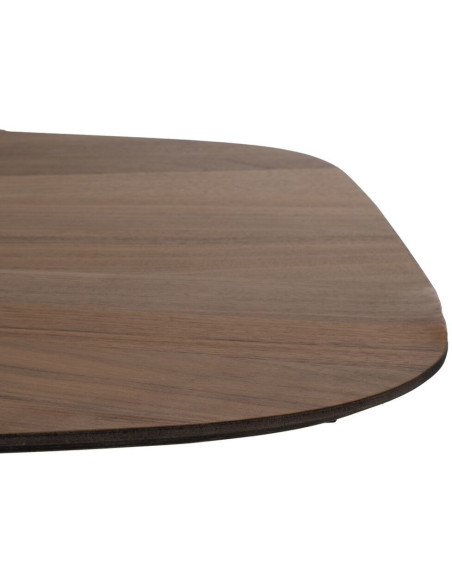 Table à manger moderne Originale 8 personnes en Bois MDF Naturel Métal Noir Rubielos - 4