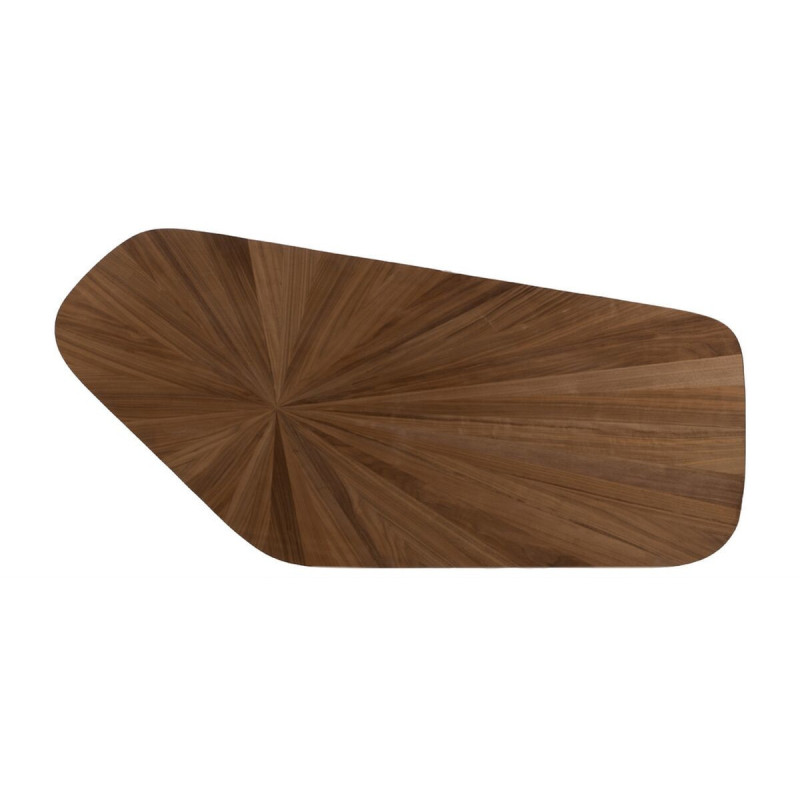 Table à manger moderne Originale 8 personnes en Bois MDF Naturel Métal Noir Rubielos - 7