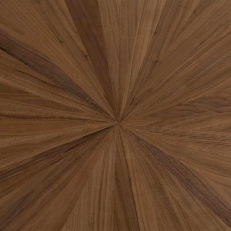 Table à manger moderne Originale 8 personnes en Bois MDF Naturel Métal Noir Potes - 3